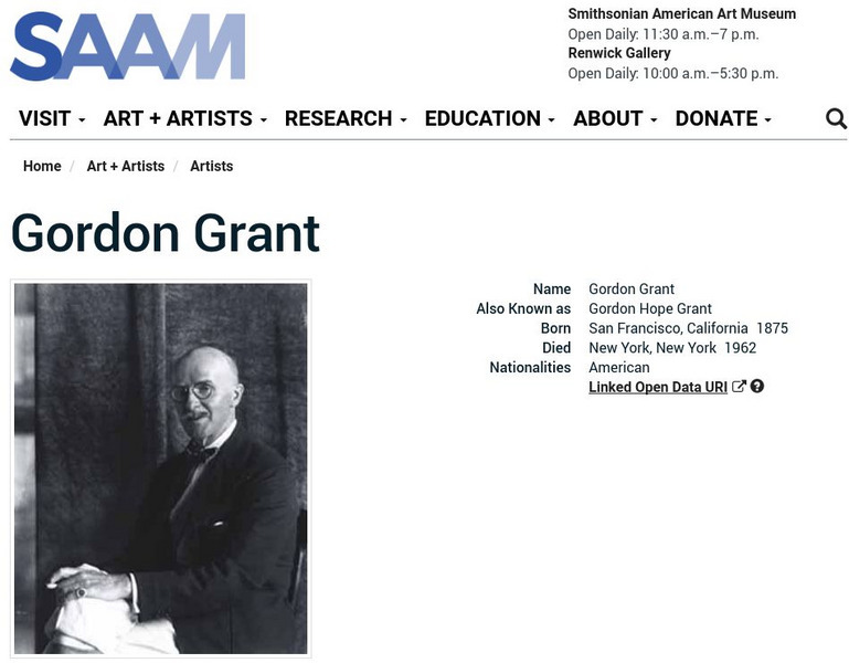 Smithsonian American Art Museum: Gordon Grant Handout