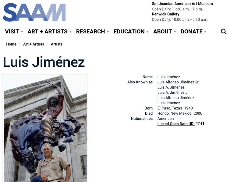 Smithsonian American Art Museum: Luis Jiminez Handout
