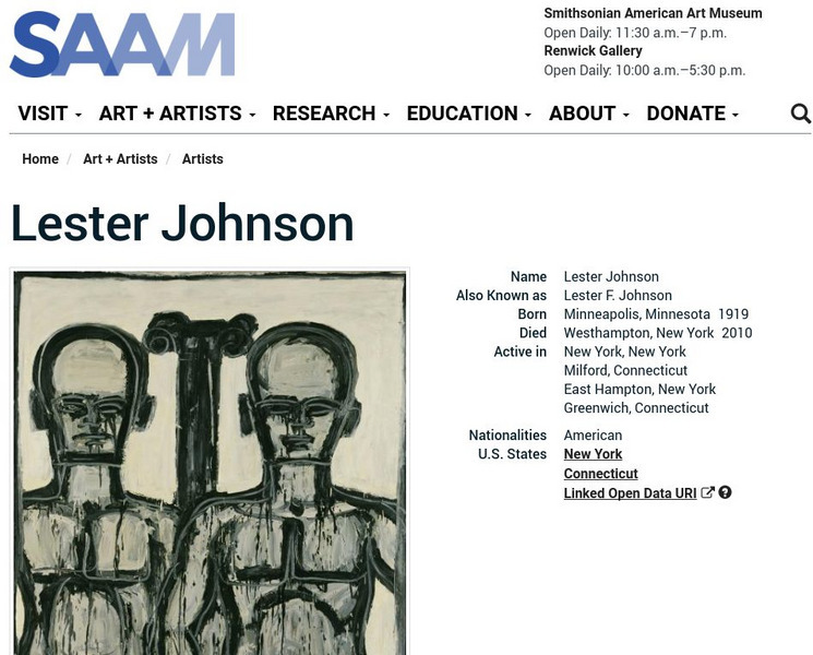 Smithsonian American Art Museum: Lester Johnson Handout Smithsonian American Art Museum: Lester Johnson Handout