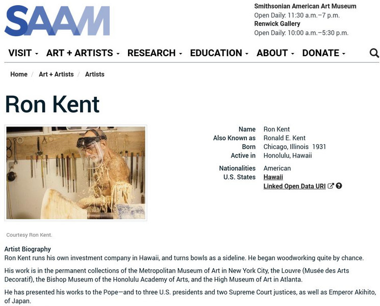 Smithsonian American Art Museum: Ron Kent Handout Smithsonian American Art Museum: Ron Kent Handout