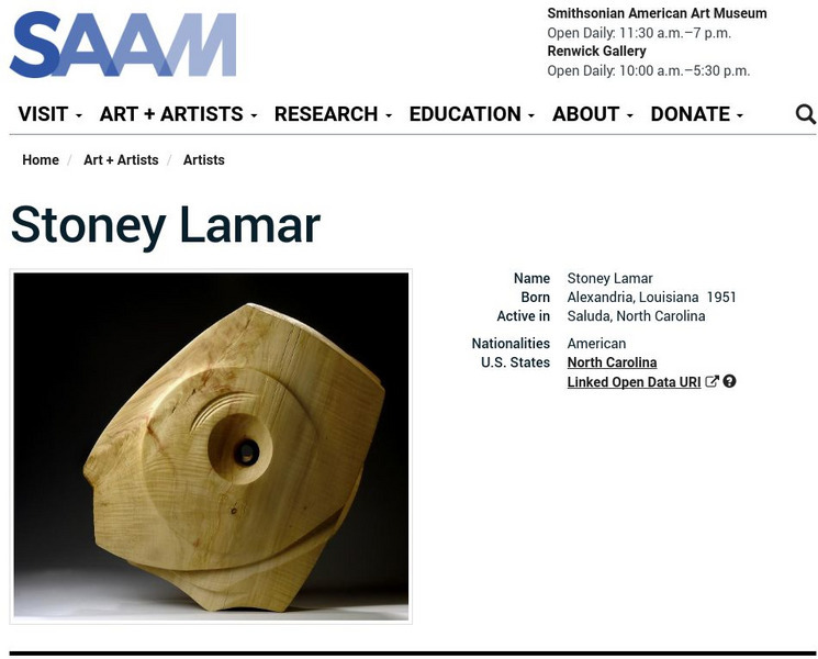 Smithsonian American Art Museum: Stoney Lamar Handout Smithsonian American Art Museum: Stoney Lamar Handout