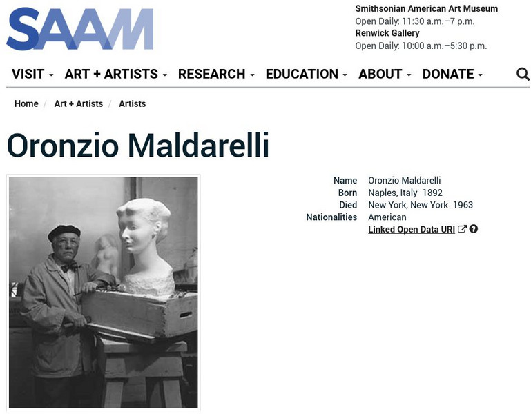 Smithsonian American Art Museum: Oronzio Maldarelli Handout