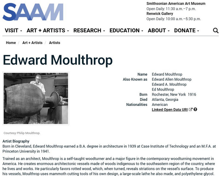 Smithsonian American Art Museum: Edward Moulthrop Handout