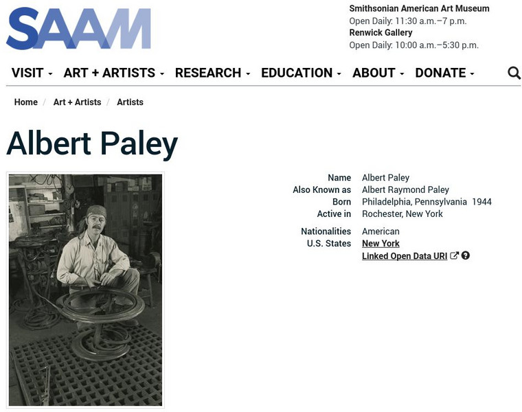 Smithsonian American Art Museum: Albert Paley Handout Smithsonian American Art Museum: Albert Paley Handout