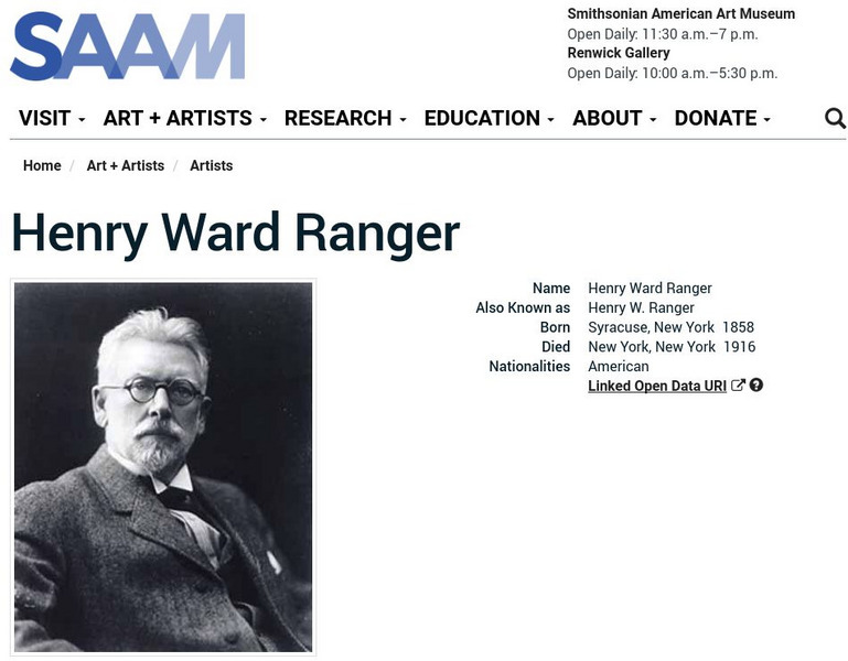 Smithsonian American Art Museum: Henry Ward Ranger Handout