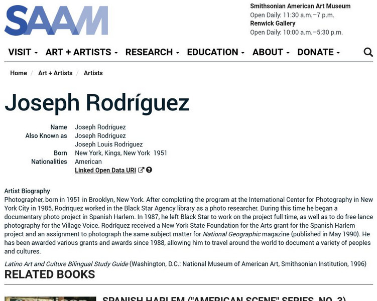 Smithsonian American Art Museum: Joseph Rodriguez Handout Smithsonian American Art Museum: Joseph Rodriguez Handout