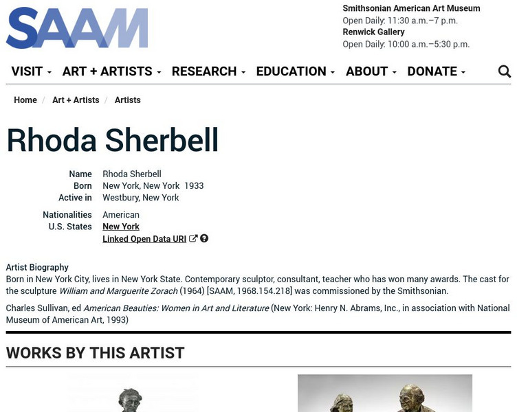Smithsonian American Art Museum: Rhoda Sherbell Handout
