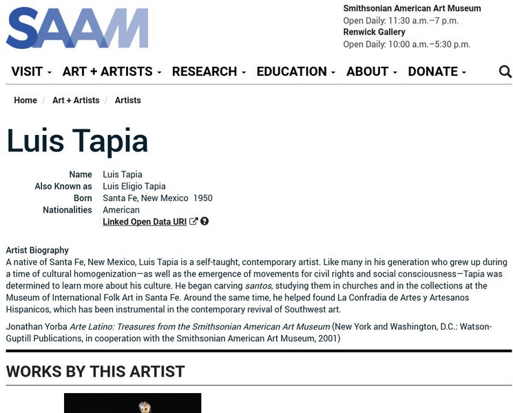 Smithsonian American Art Museum: Luis Tapia Handout