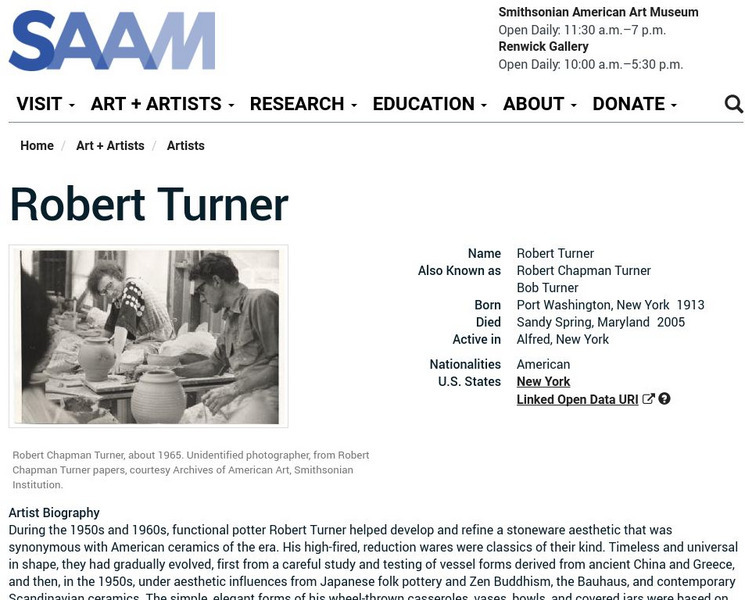 Smithsonian American Art Museum: Robert Turner Handout
