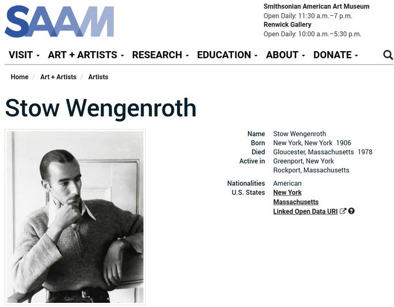 Smithsonian American Art Museum: Stow Wengenroth Handout Smithsonian American Art Museum: Stow Wengenroth Handout