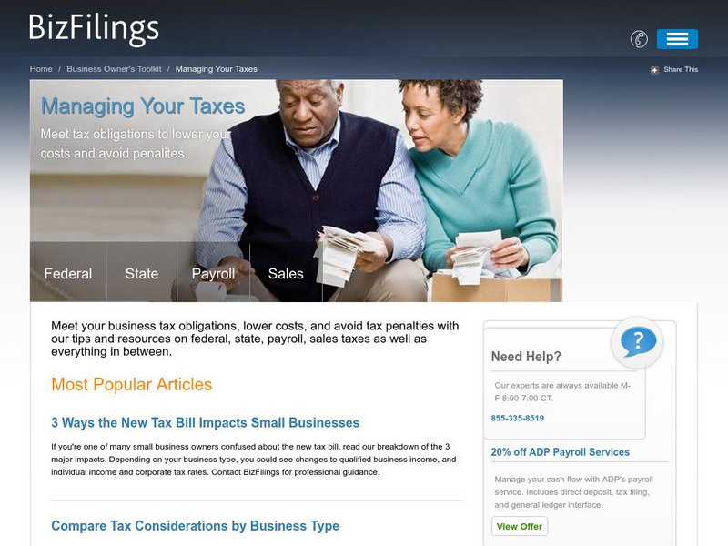 Small Business Guide: Your Sales Tax Obligations Website