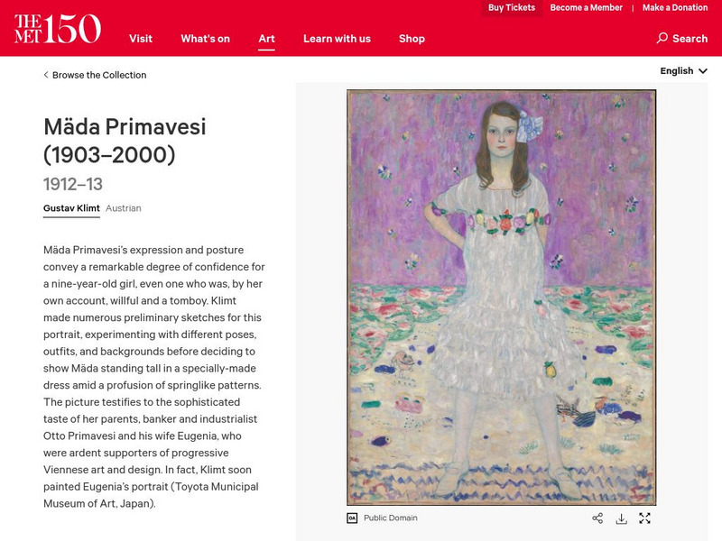 Metropolitan Museum of Art: Gustav Klimt Website Metropolitan Museum of Art: Gustav Klimt Website