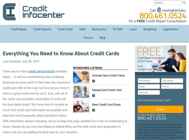 Credit Info Center: Everything You Need to Know About Credit Cards Article