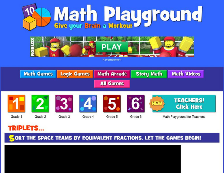 Math Playground: Triplets Equivalent Fractions Interactive Math Playground: Triplets Equivalent Fractions Interactive