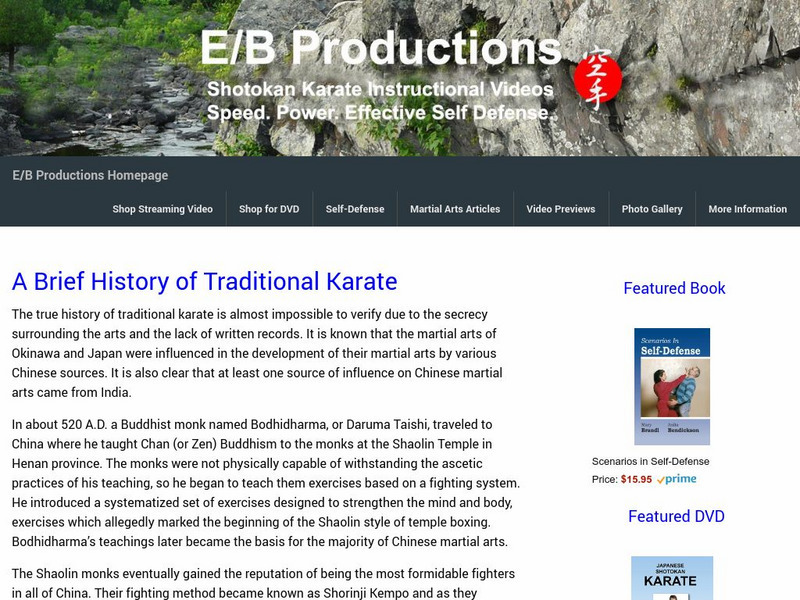 Karatevid: A Brief History of Traditional Karate Article Karatevid: A Brief History of Traditional Karate Article
