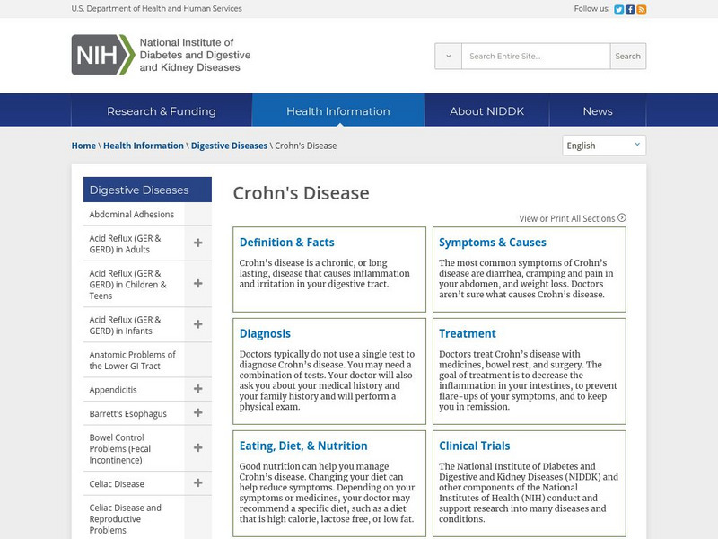National Digestive Diseases Information Clearinghouse: Crohn's Disease Handout