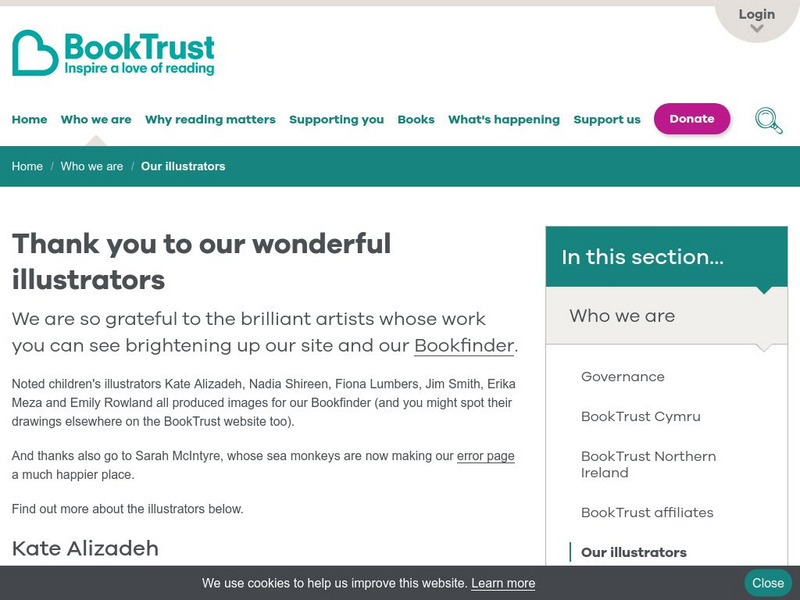 Booktrusted: Illustrators Website