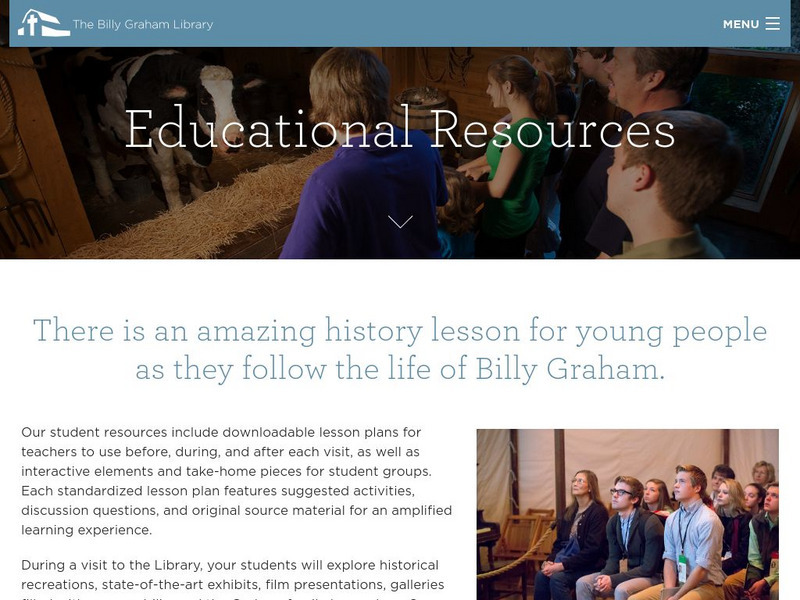 Billy Graham Library: Educational Resources Lesson Plan