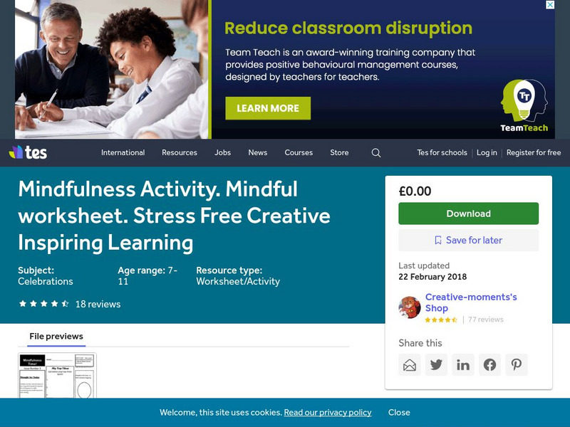 Tes: Mindfulness Activity Activity Tes: Mindfulness Activity Activity