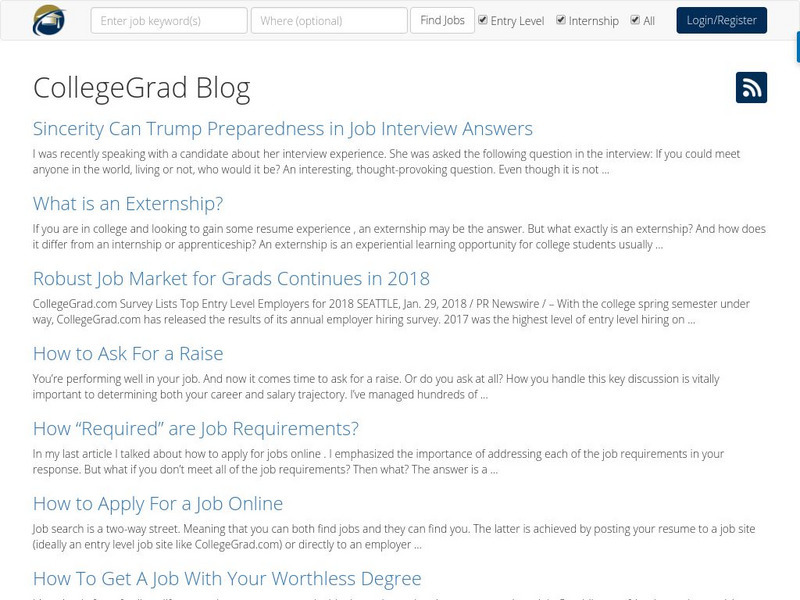 College Grad: Job Hunter Articles Article College Grad: Job Hunter Articles Article