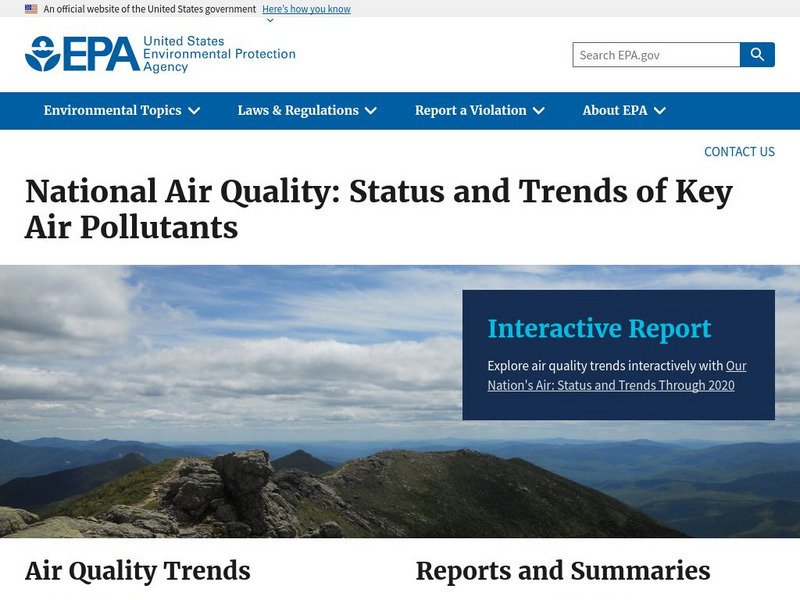 Epa: Air Trends Website Epa: Air Trends Website