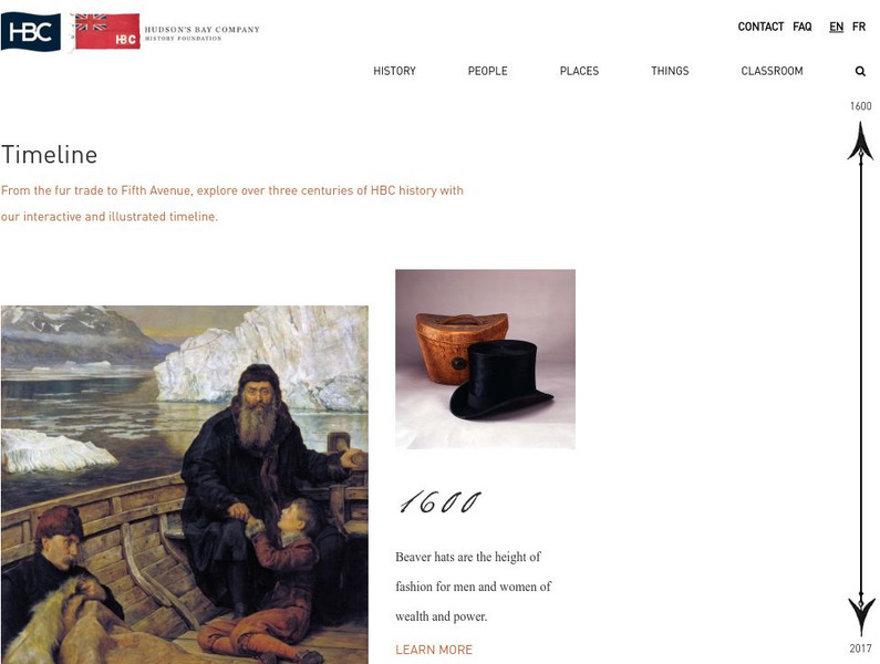 Hudson's Bay Company: Timeline Website Hudson's Bay Company: Timeline Website