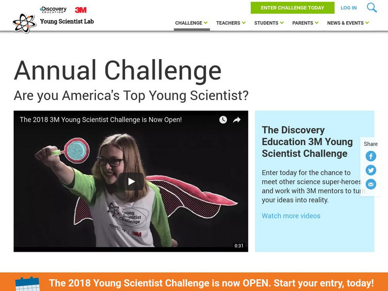 Discovery Education: 3 M Young Scientist Challenge Website Discovery Education: 3 M Young Scientist Challenge Website