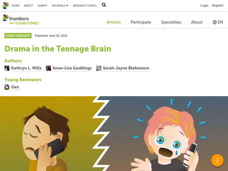 Frontiers: Drama in a Teenage Brain Article