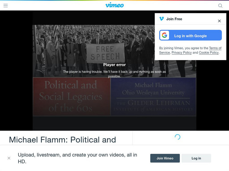 Gilder Lehrman Institute: Political and Social Legacies of the Sixties Instructional Video