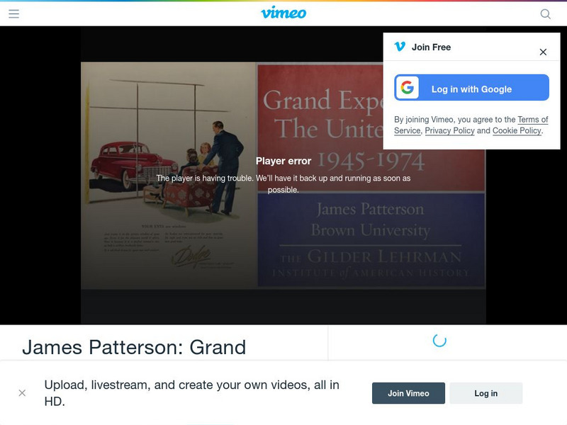 Gilder Lehrman Institute: Grand Expectations: The United States, 1945 1974 Instructional Video