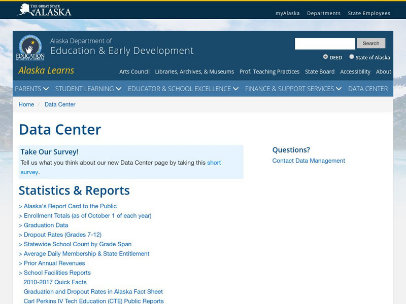 Alaska Department of Education: Statistics and Reports Website Alaska Department of Education: Statistics and Reports Website