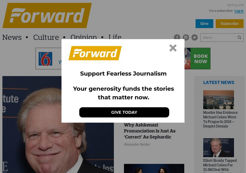 The Jewish Daily Forward Website The Jewish Daily Forward Website