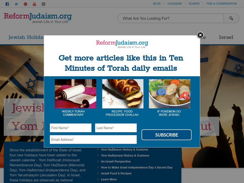 Union for Reform Judaism: Jewish Holidays Website Union for Reform Judaism: Jewish Holidays Website