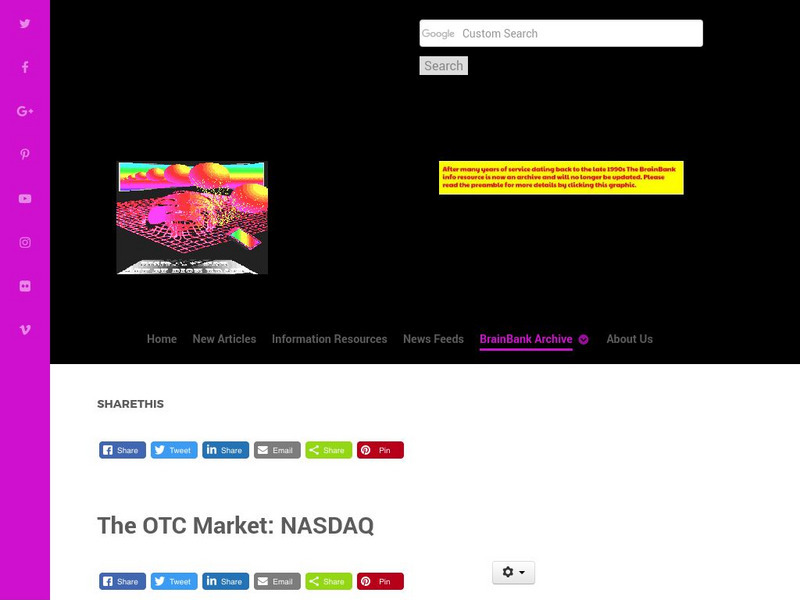Brain Bank: The Otc Market Nasdaq Website