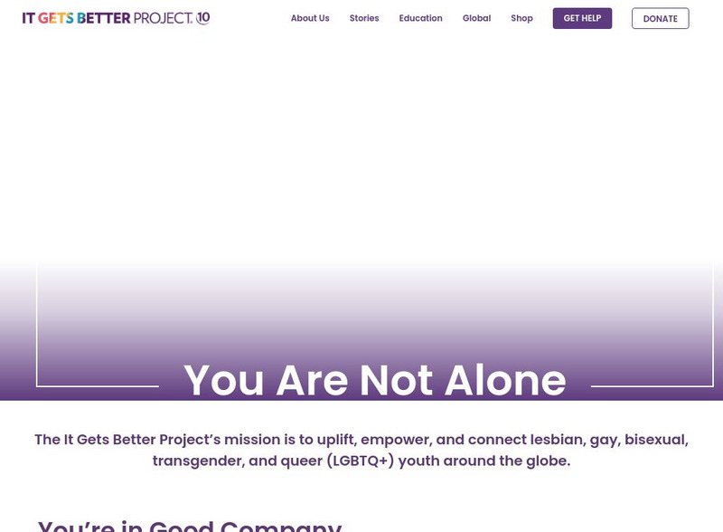 It Gets Better Project: A Community for All Sexual Identities Website It Gets Better Project: A Community for All Sexual Identities Website