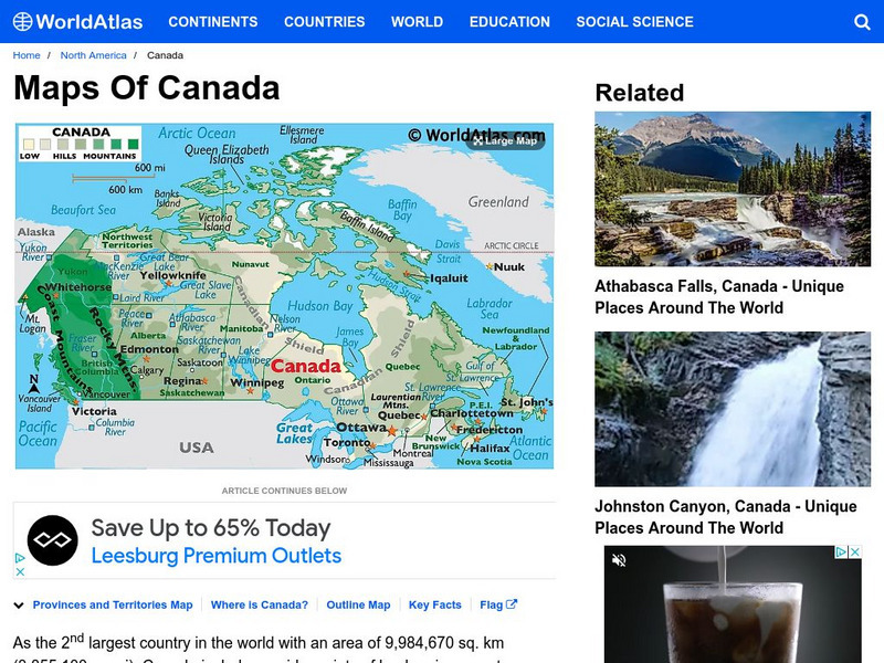 World Atlas: Canada Handout World Atlas: Canada Handout