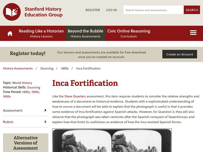 Beyond the Bubble: Inca Fortification Unknown Type Beyond the Bubble: Inca Fortification Unknown Type