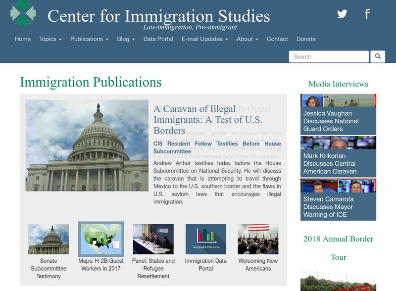Center for Immigration Studies Website Center for Immigration Studies Website