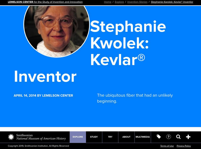 Lemelson Center: Kevlar Inventor Handout Lemelson Center: Kevlar Inventor Handout