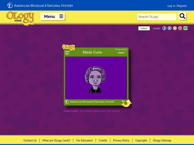 American Museum of Natural History: Marie Curie O Logy Card Interactive