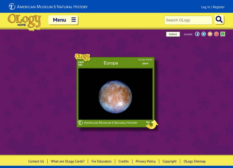 American Museum of Natural History: Europa O Logy Card Handout American Museum of Natural History: Europa O Logy Card Handout