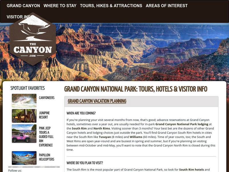 Grand Canyon National Park Website Grand Canyon National Park Website