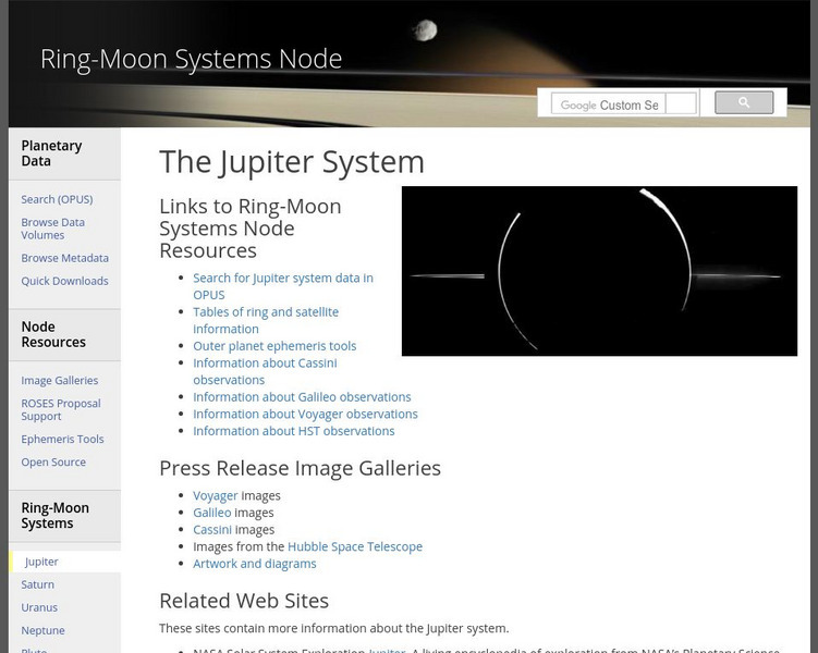 Nasa: Jupiter's Ring System Website Nasa: Jupiter's Ring System Website