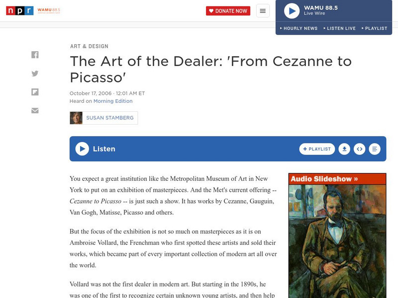 Npr: The Art of Parisian Art Dealer Ambroise Vollard Website Npr: The Art of Parisian Art Dealer Ambroise Vollard Website