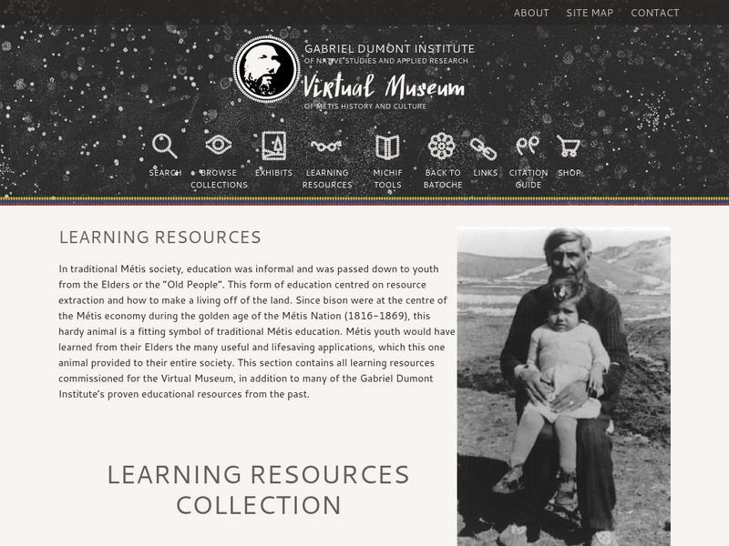 The Virtual Museum of Metis History and Culture Handout The Virtual Museum of Metis History and Culture Handout