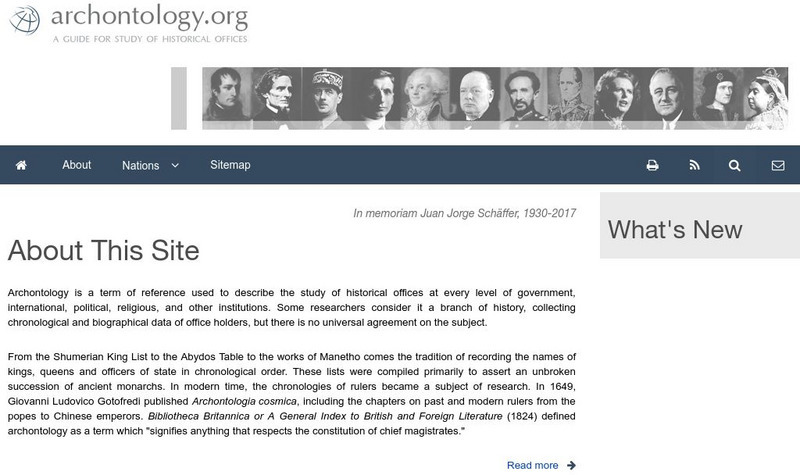 Archontology.org: Archontology Website Archontology.org: Archontology Website