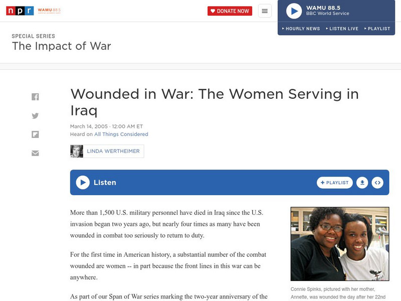 Npr: Wounded in War the Women Serving in Iraq Audio Npr: Wounded in War the Women Serving in Iraq Audio