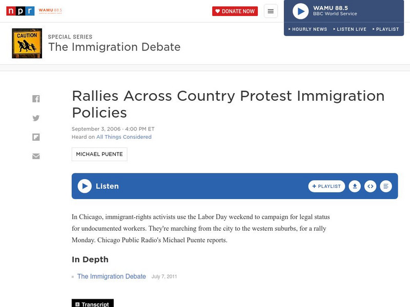 Npr: Rallies Across Country Protest Immigration Policies Audio Npr: Rallies Across Country Protest Immigration Policies Audio
