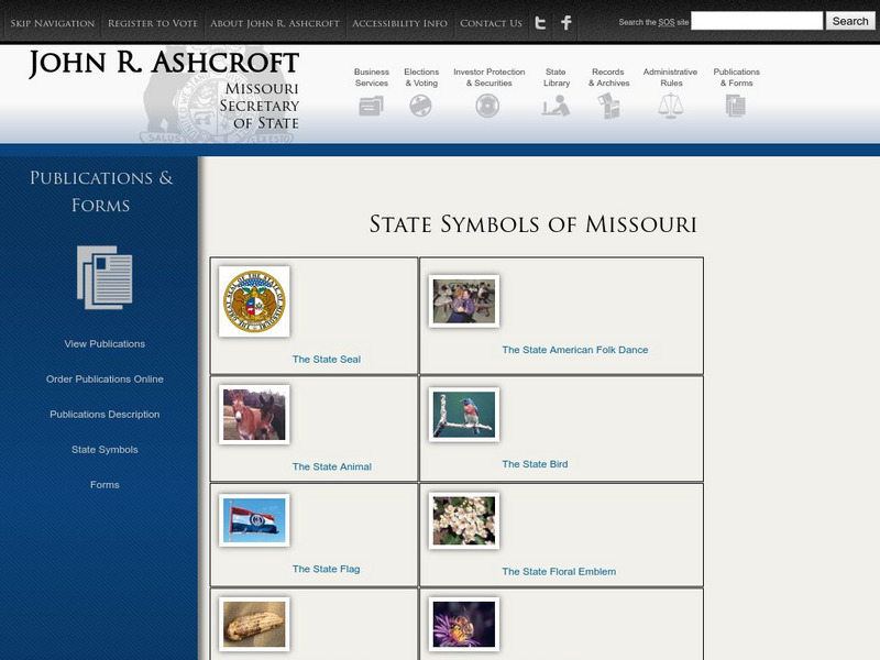 Missouri Secretary of State: State Symbols of Missouri Website Missouri Secretary of State: State Symbols of Missouri Website