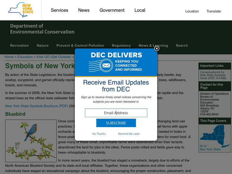 Symbols of New York State Handout Symbols of New York State Handout